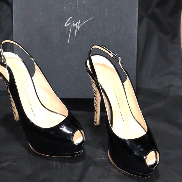 Giuseppe Zanotti black slingback pumps 8.5 - Picture 2 of 5